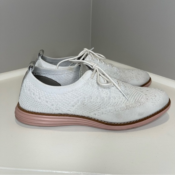 Cole Haan Originalgrand Stitchlite Wingtip Oxford White Pink - Picture 3 of 14